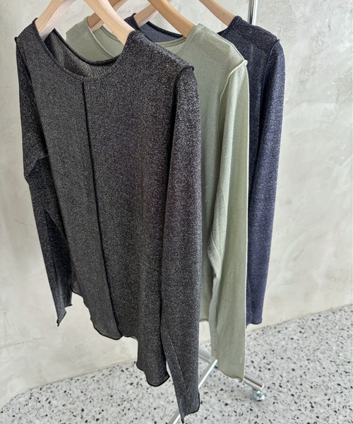 「feepur」 長(zhǎng)袖カットソー MEDIUM シルバー レディース