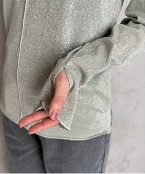 「feepur」 長(zhǎng)袖カットソー MEDIUM シルバー レディース