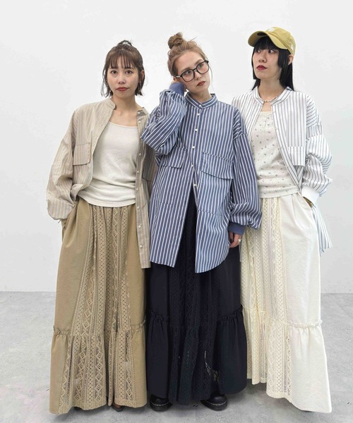 niko and… ブラウス シャツ 「MODE NORM CORE」2WAYカラービッグ