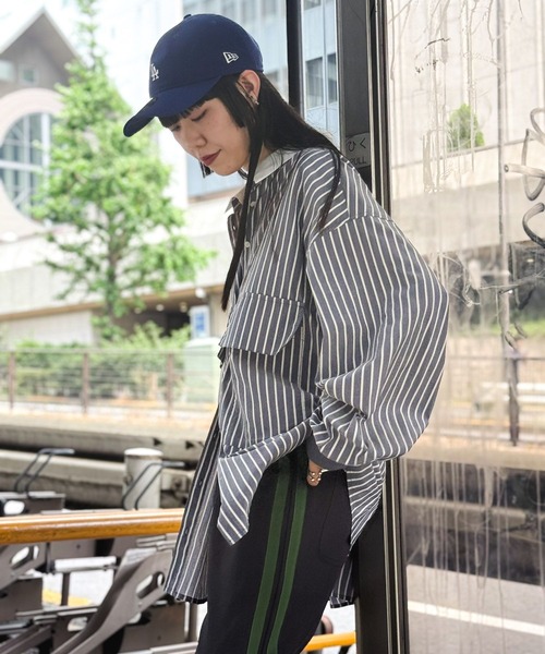 ブラウス シャツ 「MODE NORM CORE」2WAYカラービッグロングシャツ レディース niko and… ブラウス シャツ 「MODE NORM CORE」2WAYカラービッグ