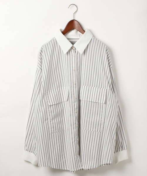 ブラウス シャツ 「MODE NORM CORE」2WAYカラービッグロングシャツ レディース niko and… ブラウス シャツ 「MODE NORM CORE」2WAYカラービッグ