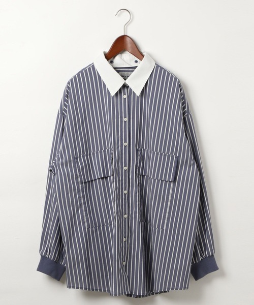 ブラウス シャツ 「MODE NORM CORE」2WAYカラービッグロングシャツ レディース niko and… ブラウス シャツ 「MODE NORM CORE」2WAYカラービッグ