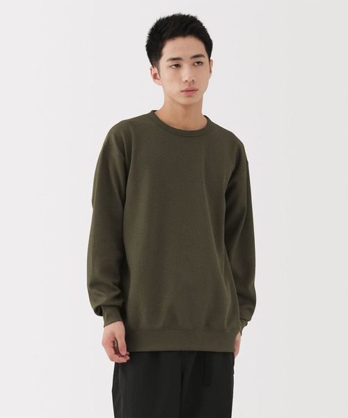 無印良品（MUJI） tシャツ 紳士 UVカット乾きやすいワッフルクルー