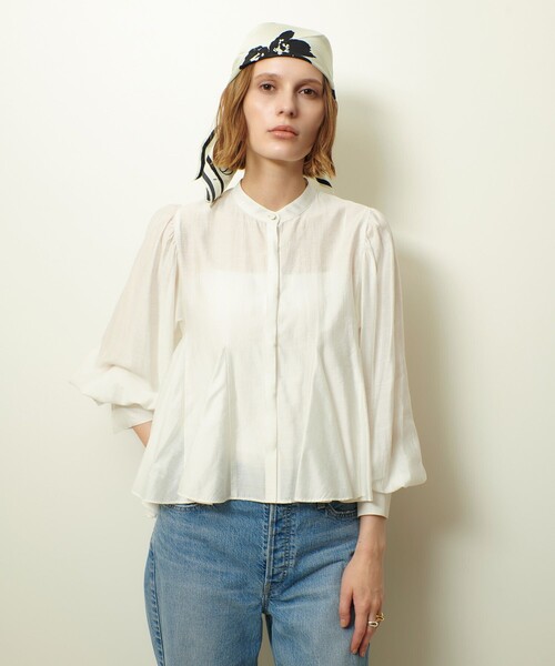 allureville（アルアバイル） ブラウス シャツ ヘムマチフレアブラウス
