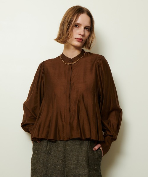 allureville（アルアバイル） ブラウス シャツ ヘムマチフレアブラウス