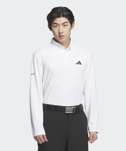 【新品】アディダスゴルフ 上下セット 長袖ポロシャツ＆プリーツスコート XL春 adidas（アディダス） ポロシャツ モノグラム長袖ポロシャツ「adidas