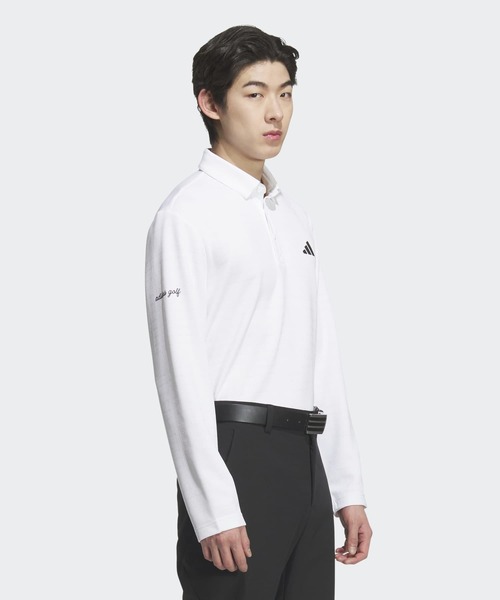 adidas（アディダス） ポロシャツ モノグラム長袖ポロシャツ「adidas