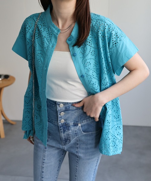 「sakishimatokyo」 「Worldclass」半袖ブラウス L オフホワイト レディース_画像8