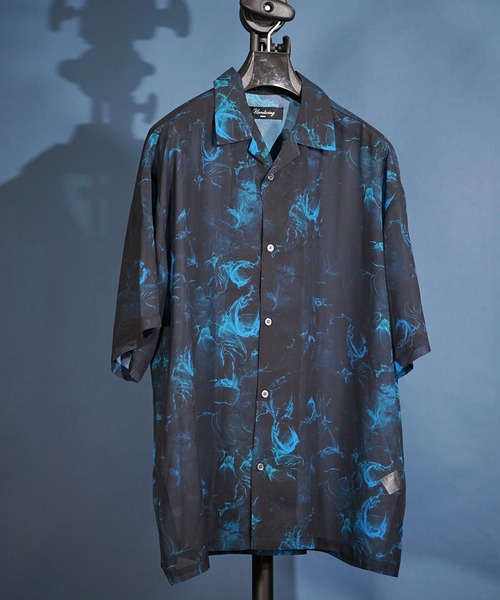 「unrelaxing」 半袖シャツ FREE グリーン メンズ_画像4