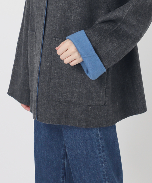 ショート丈 グラマミンク リバーシブル コート XL相当 襟付 近年デザイン B.C STOCK｜S120ブレンドショート丈リバーシブルコート