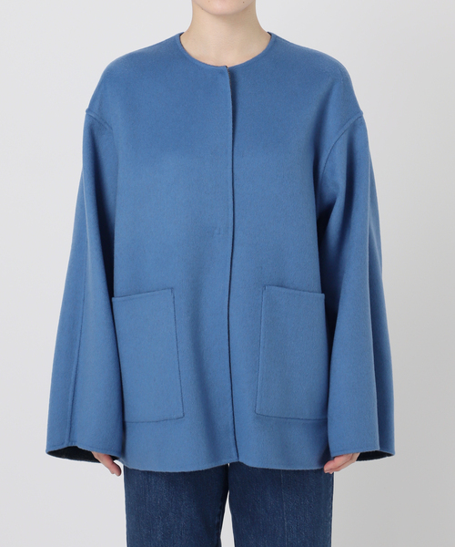 B.C STOCK（ベーセーストック） ノーカラーコート コート S120ブレンド