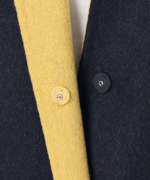 B.C STOCK（ベーセーストック） ノーカラーコート コート S120ブレンド