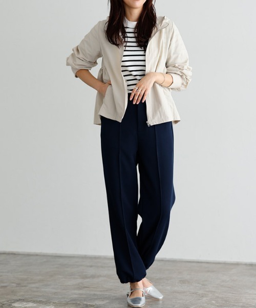 「Pierrot」 「Marvelous」ナイロンブルゾン M ライトベージュ レディース_画像9