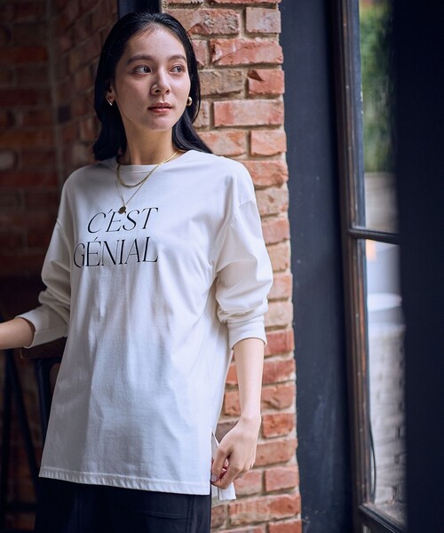 ANY（エニィ） tシャツ ロゴロングスリーブTシャツ レディース