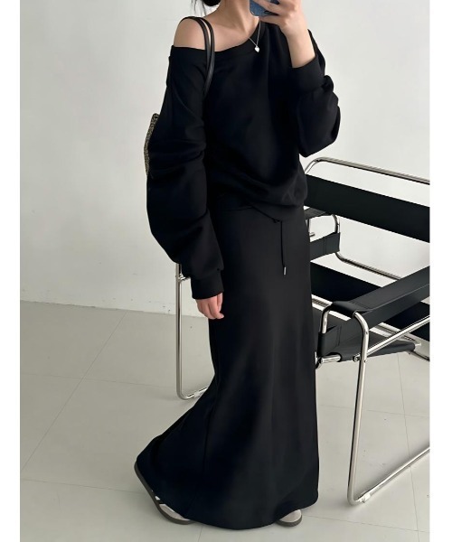 FAVORITO セットアップ スウェットオフショルダートップス+スカート