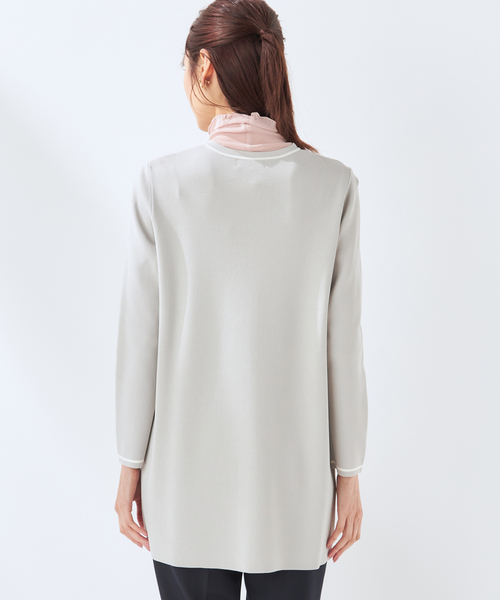 「A/C DESIGN BY ALPHA CUBIC」 カーディガン LL ライトグレー レディース_画像4