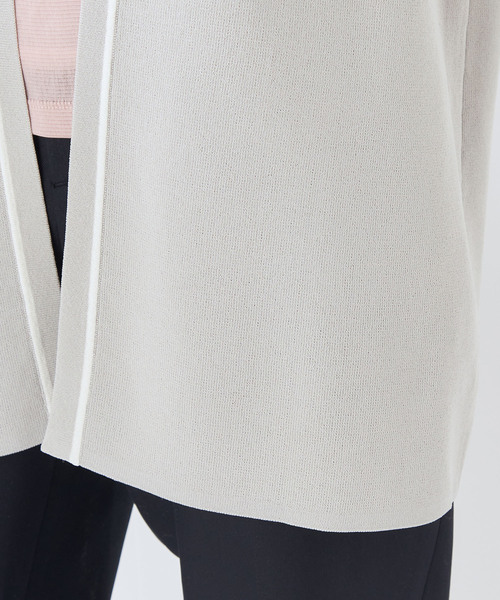 「A/C DESIGN BY ALPHA CUBIC」 カーディガン LL ライトグレー レディース_画像7