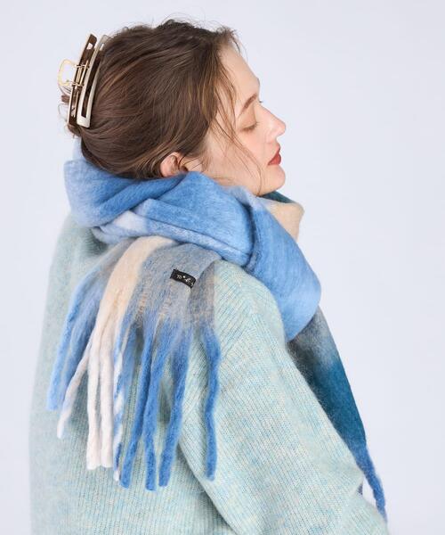 To b. by agnes マフラー ストール WEB限定 ブロックチェックストール