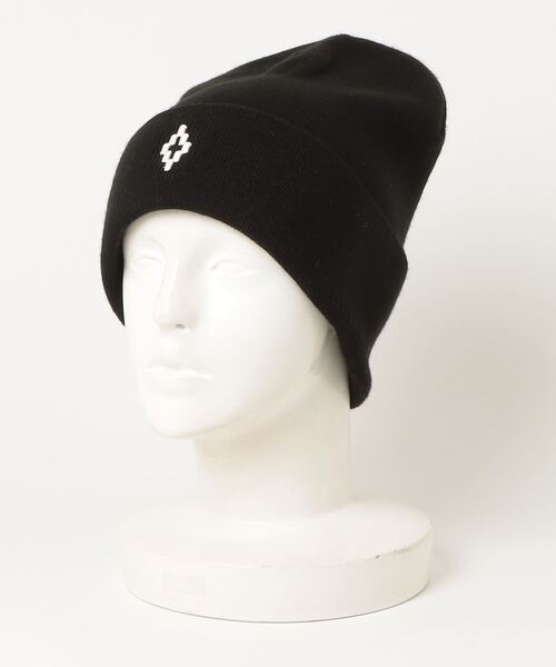 MARCELO BURLON（マルセロ バーロン） 刺繍ニットキャップ S ブラック