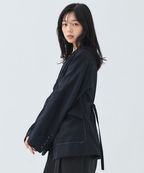 PUBLIC TOKYO ダブルクロスノッチドラペルジャケット NAVY 2 PUBLIC TOKYO（パブリックトウキョウ） ジャケット テーラード