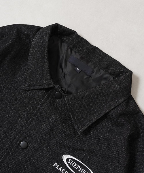 スタジャン ロゴ刺繍 オーバーサイズ デニムスタジャン / Logo