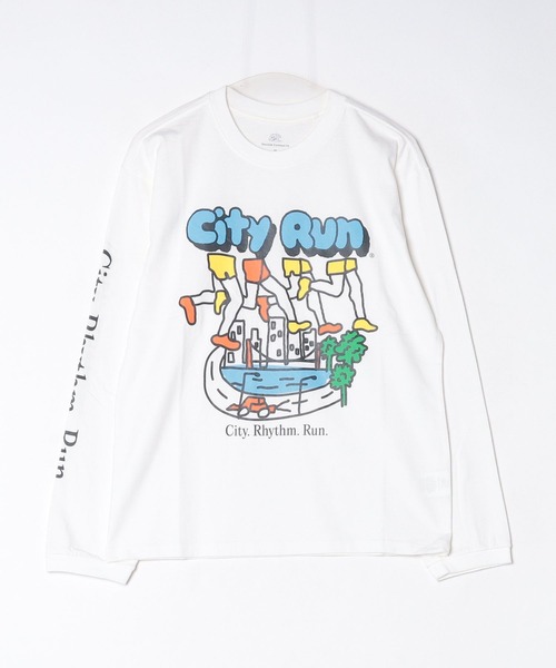 PR01. tシャツ BIG WAVE シティーラン Tシャツ (ロンT) メンズ
