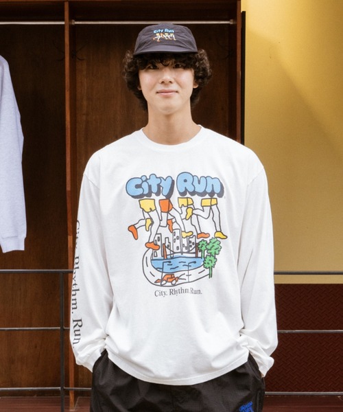 PR01. tシャツ BIG WAVE シティーラン Tシャツ (ロンT) メンズ