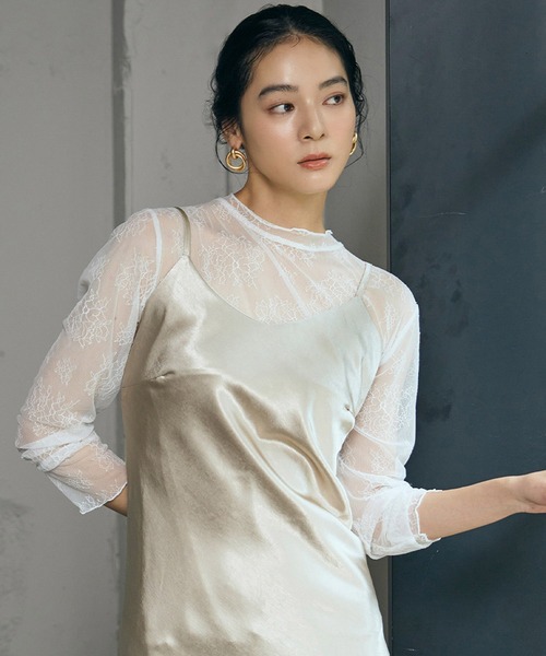 LOWO tシャツ 「2つの柄から選べる」シースルートップス シアー
