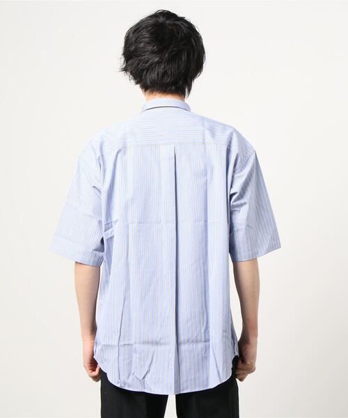 「THOMAS MASON」 半袖シャツ「BEAMS LIGHTSコラボ」 S ホワイト メンズ_画像3