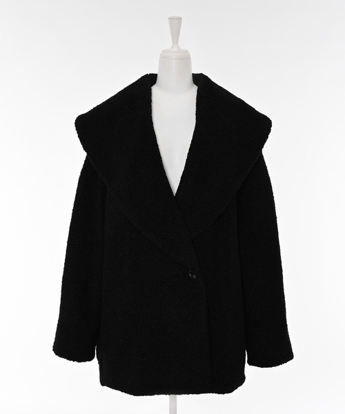 LASUD ボアコート　ブラック　未使用品　サイズ9号　定価34000円タグ付き Narcissus（ナルシス） ムートンコート ボアコート ボアコート