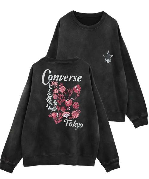 週末限定お値下げ CONVERSE TOKYO トレーナー CONVERSE TOKYO トレーナー スウェット PIGMENT DYE GUITAR LOGO SWEAT