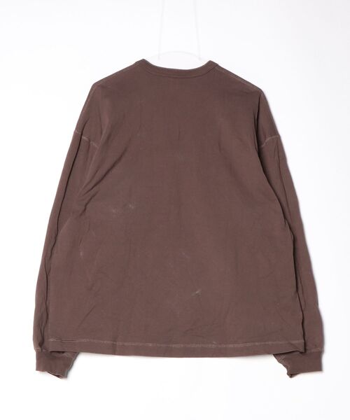 「Healthknit」 長袖Tシャツ LARGE ブラウン メンズ_画像2
