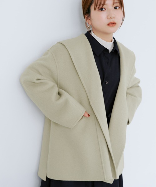 COHINA（コヒナ） コート アウター ウールリバーミドルコート 「低身長