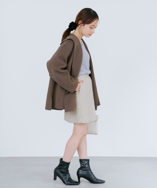 COHINA（コヒナ） コート アウター ウールリバーミドルコート 「低身長