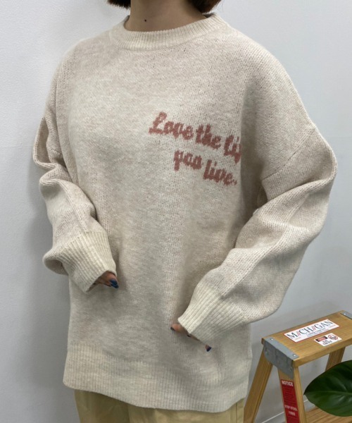 「nemne store」 長袖ニット MEDIUM アイボリー レディース_画像4