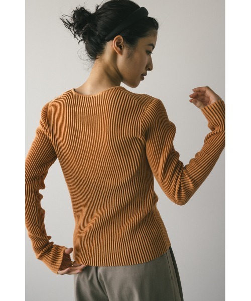 「STYLEMIXER」 長袖ニット FREE オレンジ レディース_画像6
