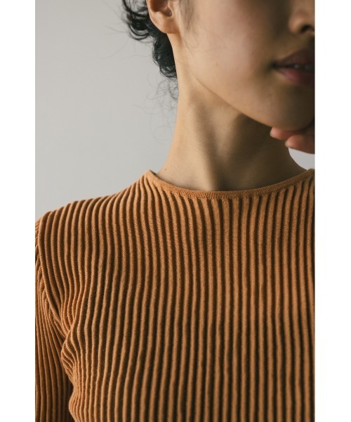 「STYLEMIXER」 長袖ニット FREE オレンジ レディース_画像9