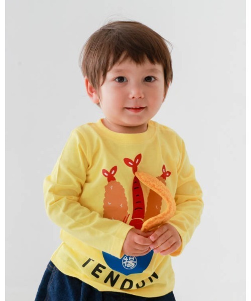 CHEEK ROOM（チークルーム） tシャツ メガ海老天ロングTシャツ キッズ 