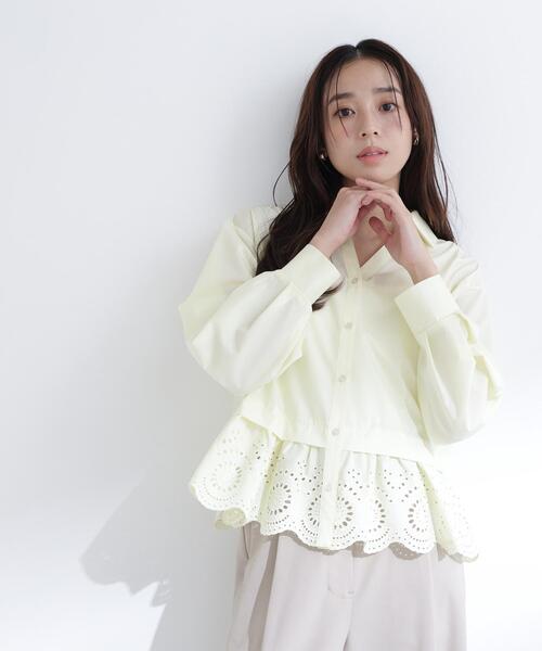 新品 ナチュラルビューティーベーシック エンブロイダリーシリーズ ブラウス NATURAL BEAUTY BASIC（ナチュラルビューティーベーシック） ブラウス