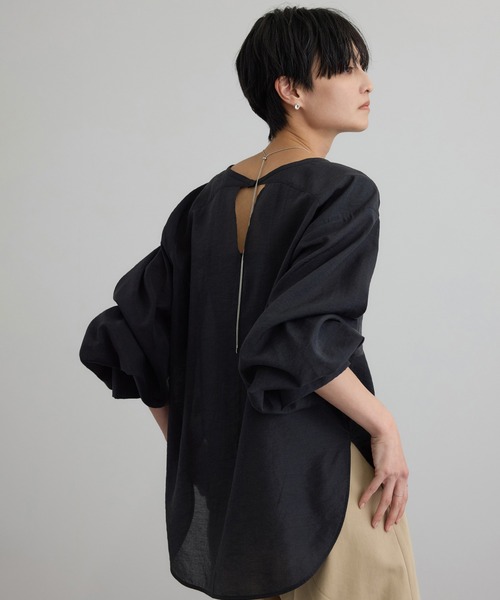 ブラウス シャツ 「WEB限定」シルクMIXルチアブラウス レディースの画像
