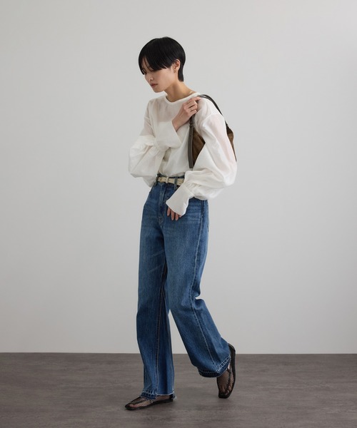 ブラウス シャツ 「WEB限定」シルクMIXルチアブラウス レディースの画像