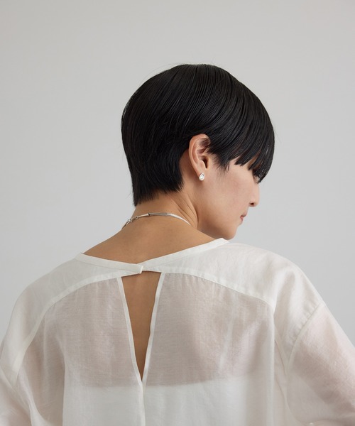 ブラウス シャツ 「WEB限定」シルクMIXルチアブラウス レディースの画像