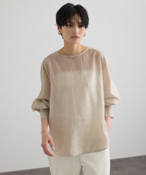 ブラウス シャツ 「WEB限定」シルクMIXルチアブラウス レディースの画像