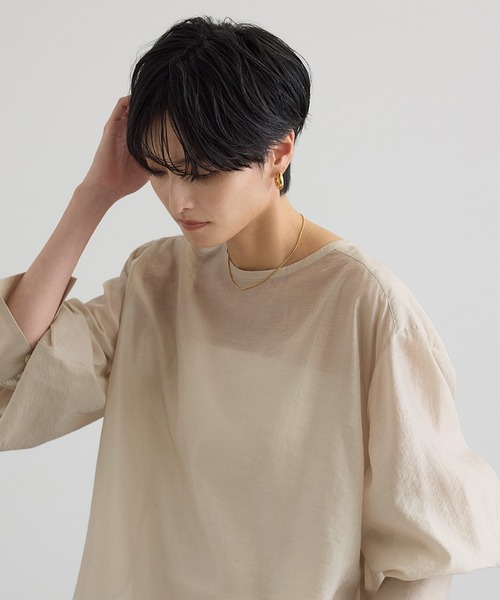 ブラウス シャツ 「WEB限定」シルクMIXルチアブラウス レディースの画像