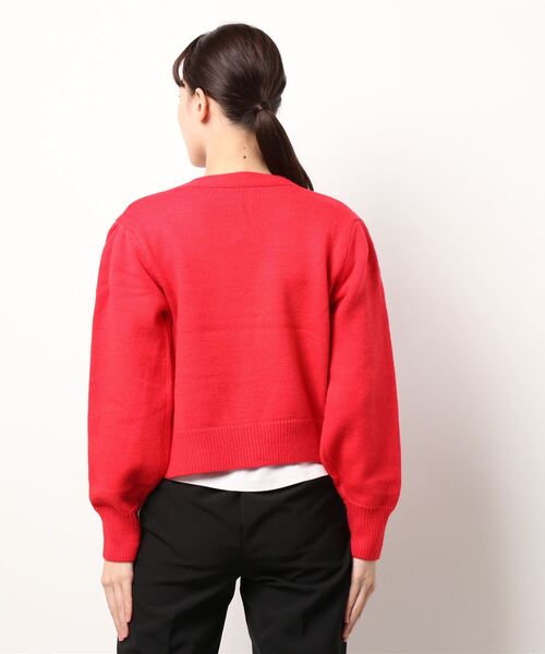 「JUMELLE」 ニットカーディガン FREE レッド レディース_画像3