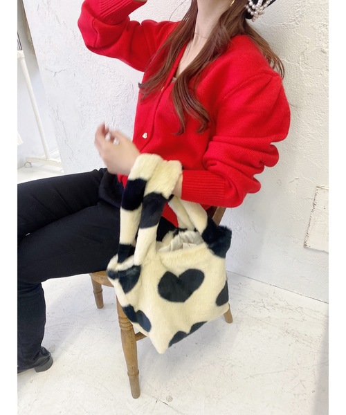 「JUMELLE」 ニットカーディガン FREE レッド レディース_画像8