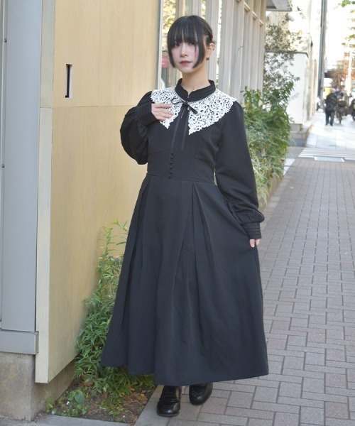 ファム axes femme（アクシーズ ファム） ワンピース 付け襟付ハイウエスト