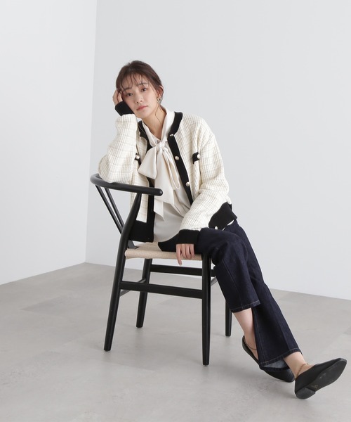 「N.（N. Natural Beauty Basic）」 ニットカーディガン MEDIUM オフホワイト レディース_画像6