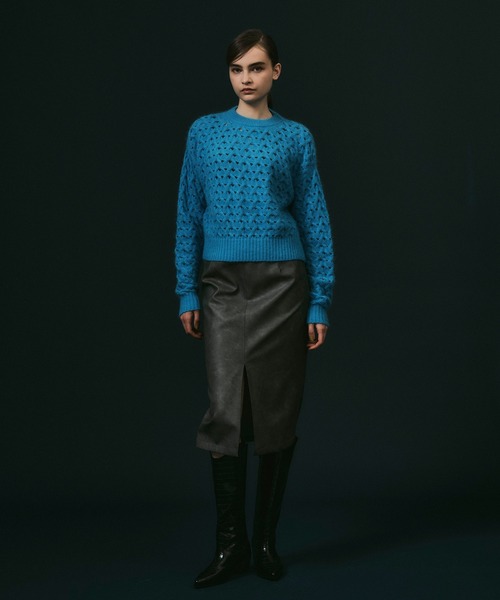 「NOISE MAKER」 長袖ニット FREE ブルー レディース_画像9