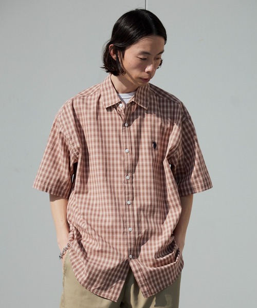 U.S. POLO ASSN.（ユーエスポロアッスン） シャツ 半袖 ブロード